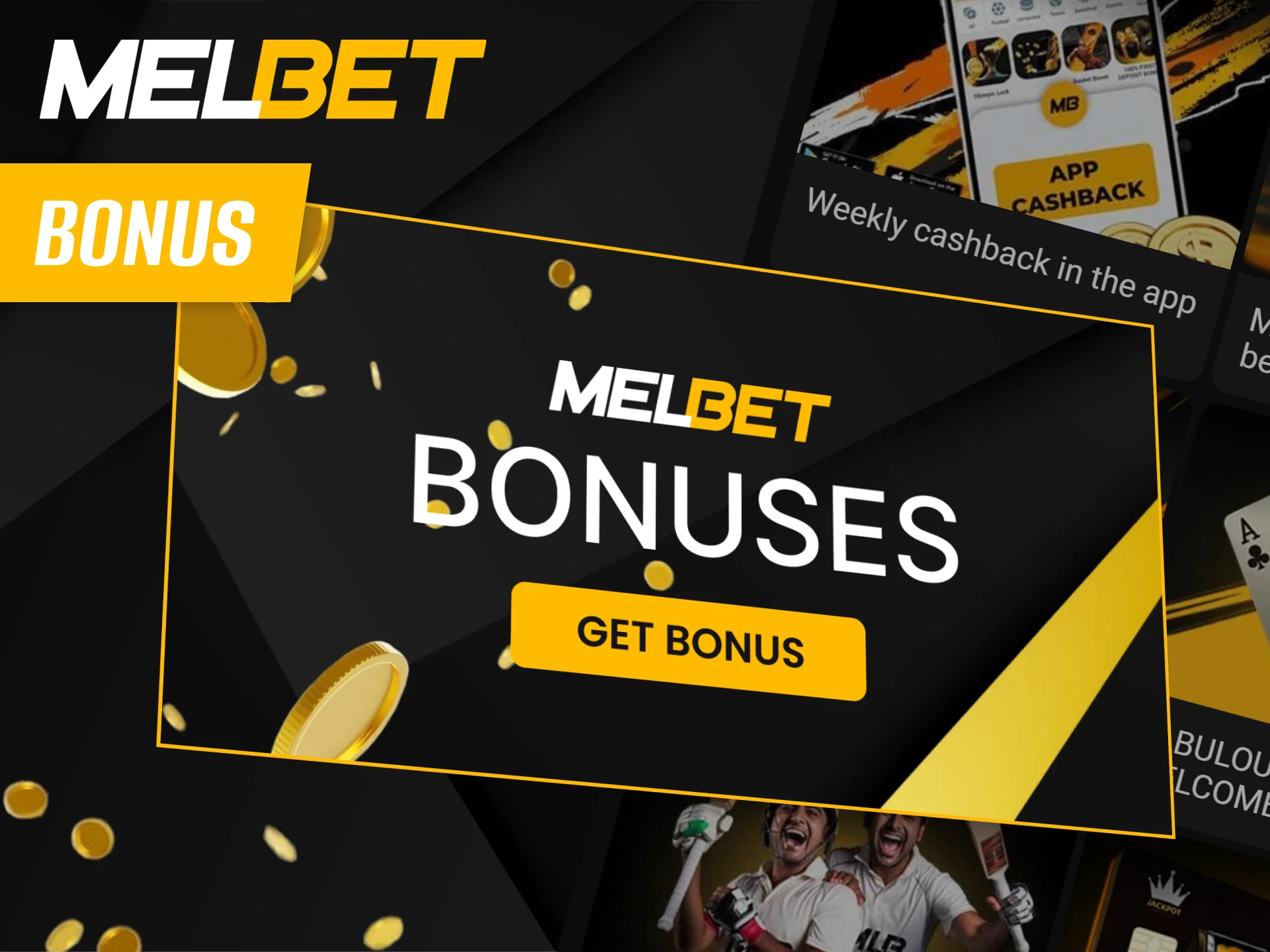 Types of bonuses for Melbet Kenya players.